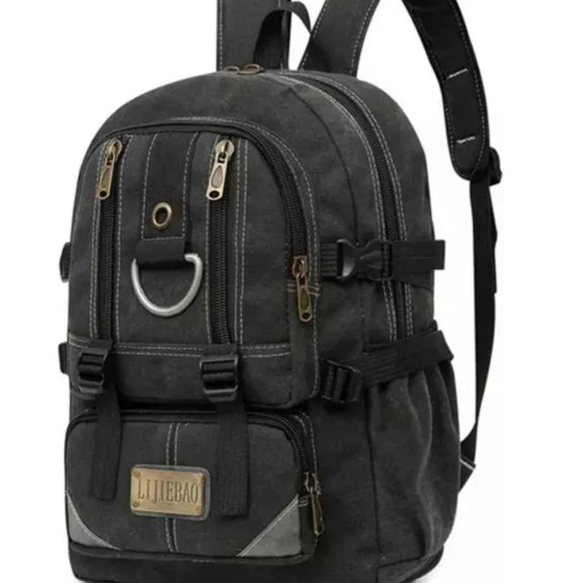 CARIBEE - Mochila Military Camuflada Casual Negro