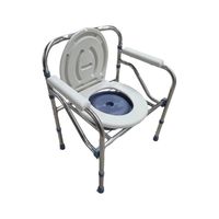 Baño Portátil WC Plegable Acero Cromado