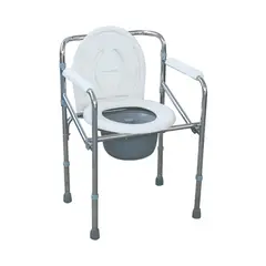GLOMED - Baño Portátil WC Plegable Acero Cromado