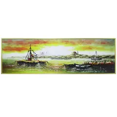 MSA MUEBLES SANTA ANA - CUADRO MI VIEJA CALETA NPM (150 x 4 x 47 cm)