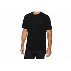 AGW - Pack 6 Poleras Negra Manga Corta 100% Algodon