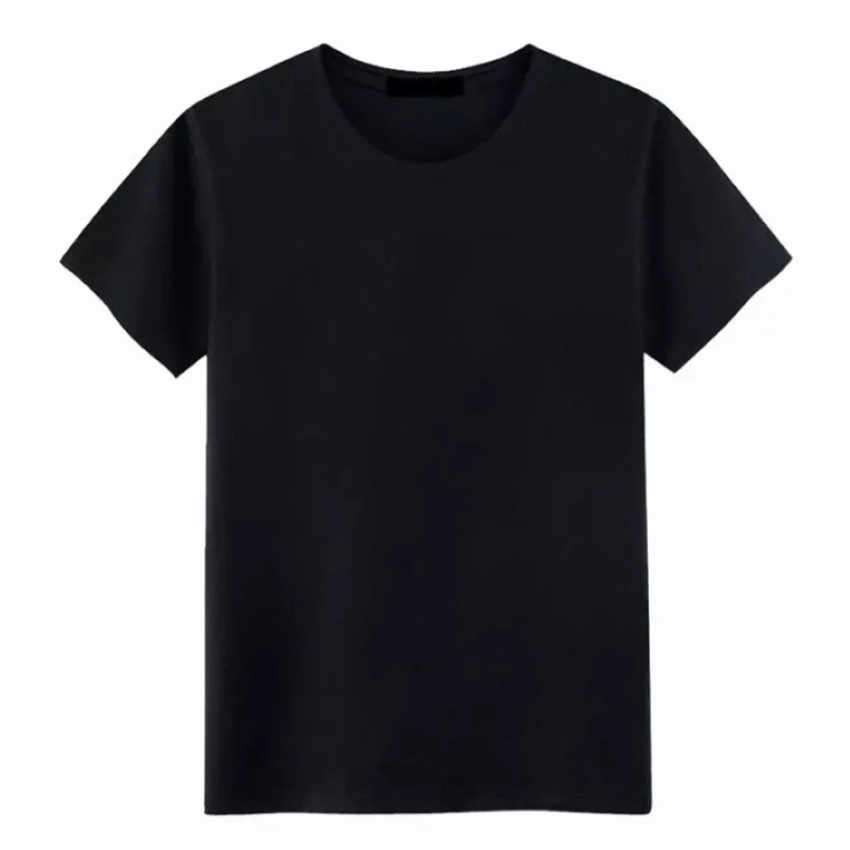 AGW - Pack 6 Poleras Negra Manga Corta 100% Algodon