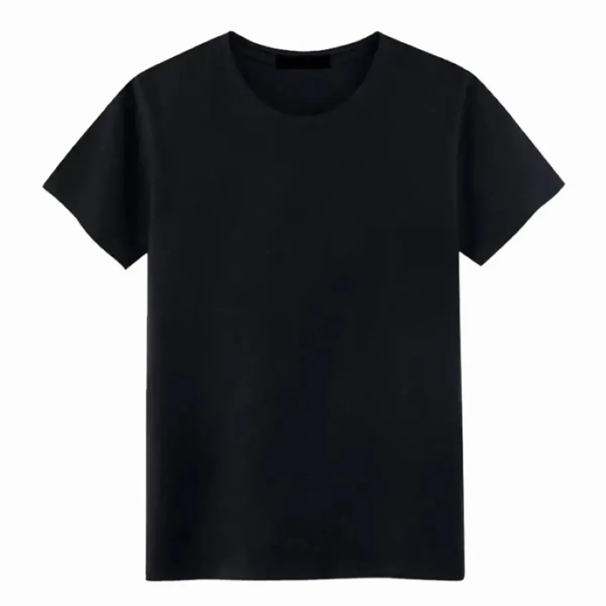 AGW - Pack 6 Poleras Negra Manga Corta 100% Algodon