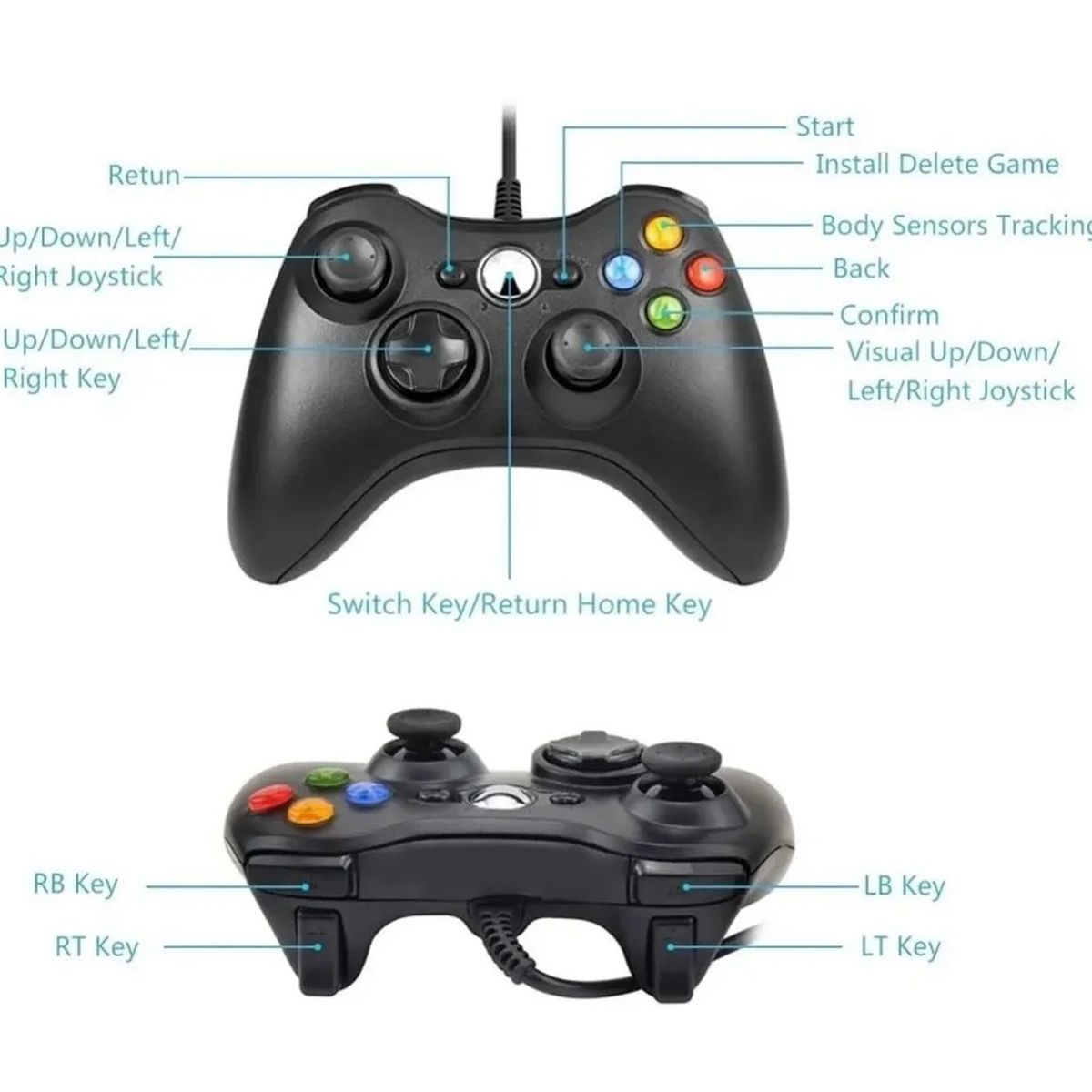 GENERICO - Control Para Consola De Juego Joystick Compatible Xbox360 Pc