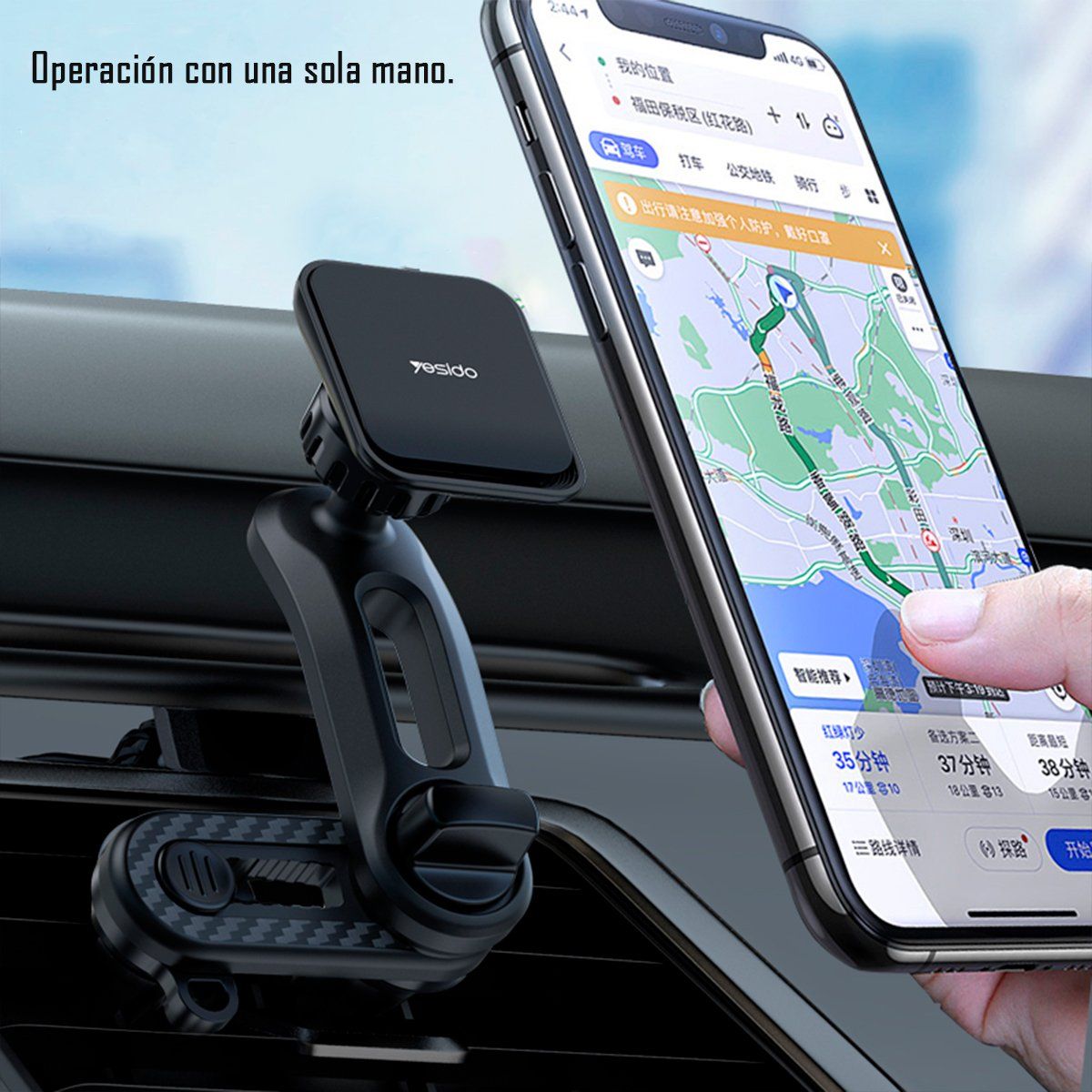 YESIDO - Soporte Holder Para Celular Tipo Rejilla 360 Yesido C106