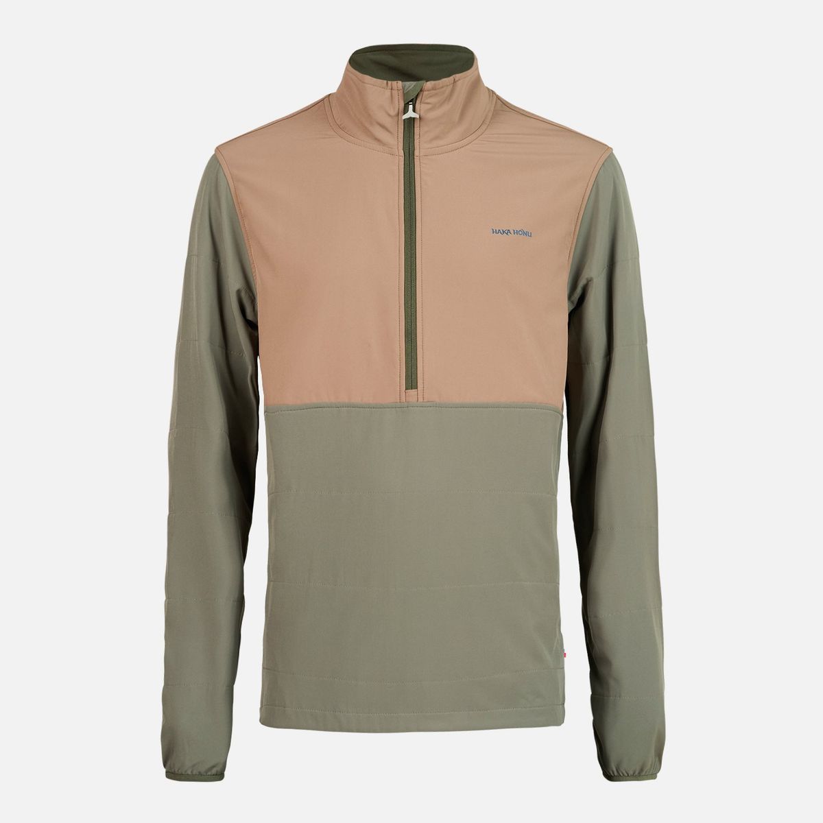 HAKA HONU - Poleron Hombre Del Sur 1/4 Zip Sin Capucha  Verde Militar Haka Honu