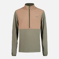 Poleron Hombre Del Sur 1/4 Zip Sin Capucha Verde Militar