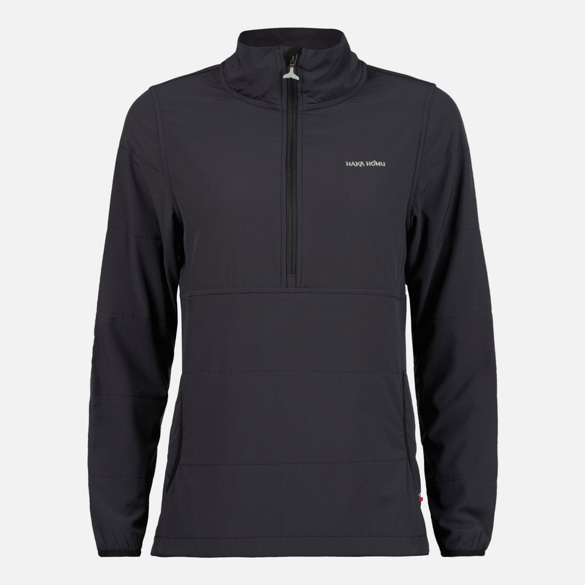 HAKA HONU - Poleron Mujer Del Sur 1/4 Zip Sin Capucha  Negro Haka Honu