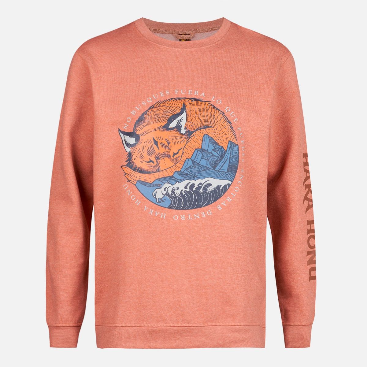 HAKA HONU - Poleron Hombre Peliculyon Terracota Haka Honu