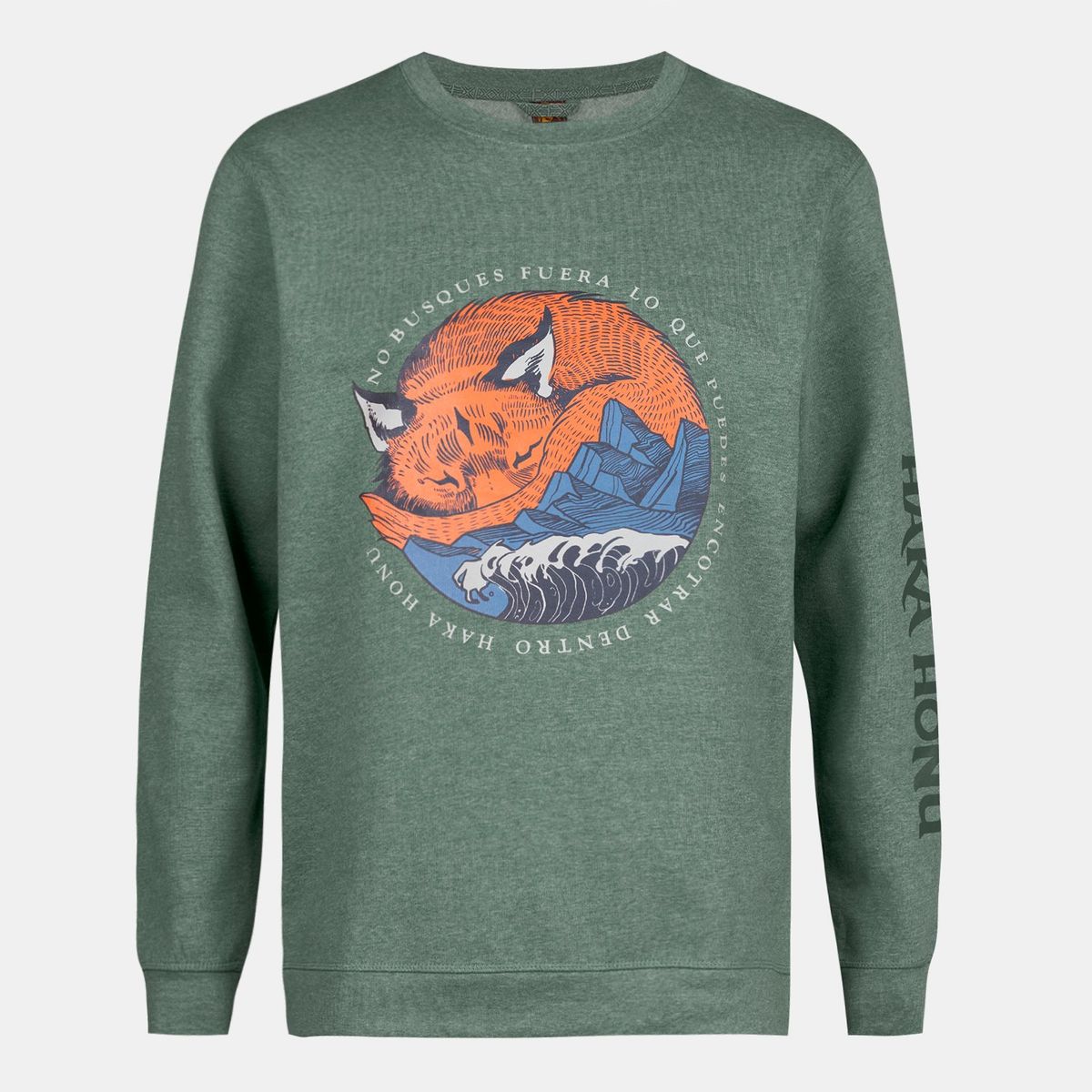 HAKA HONU - Poleron Hombre Peliculyon Verde Militar Haka Honu