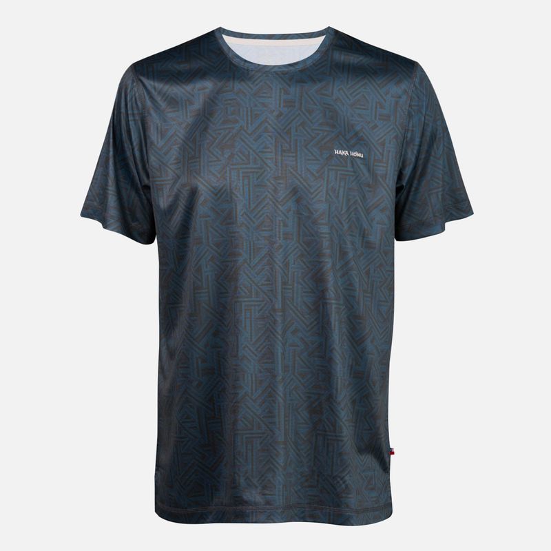 HAKA HONU - Polera Hombre Sudala Print Azul Haka Honu