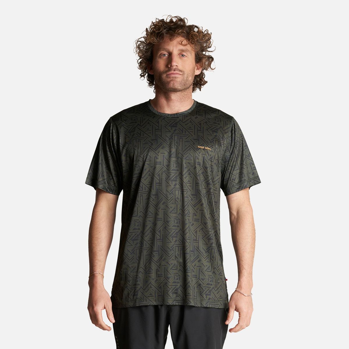 HAKA HONU - Polera Hombre Sudala Print Verde Haka Honu