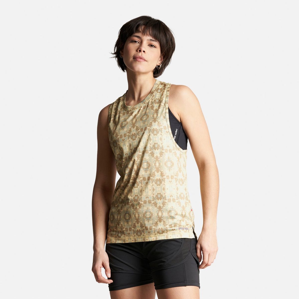 HAKA HONU - Polera Mujer Sudala Print Beige Haka Honu