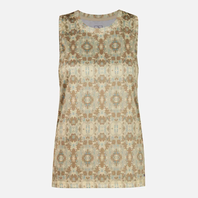 HAKA HONU - Polera Mujer Sudala Print Beige Haka Honu