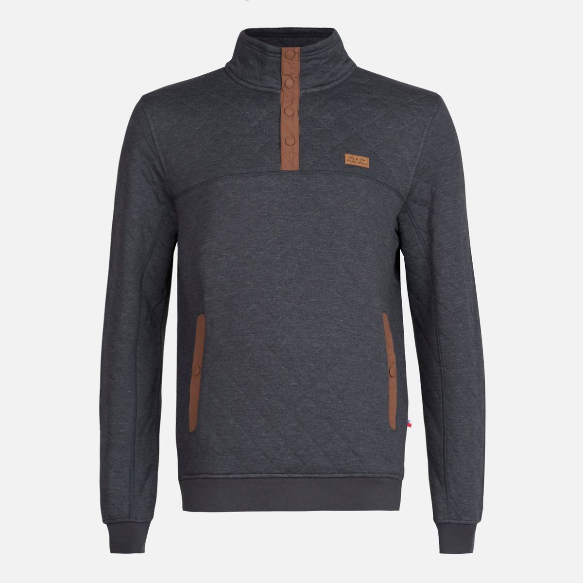 HAKA HONU - Poleron Hombre Tokerau Insulado Melange Negro Haka Honu