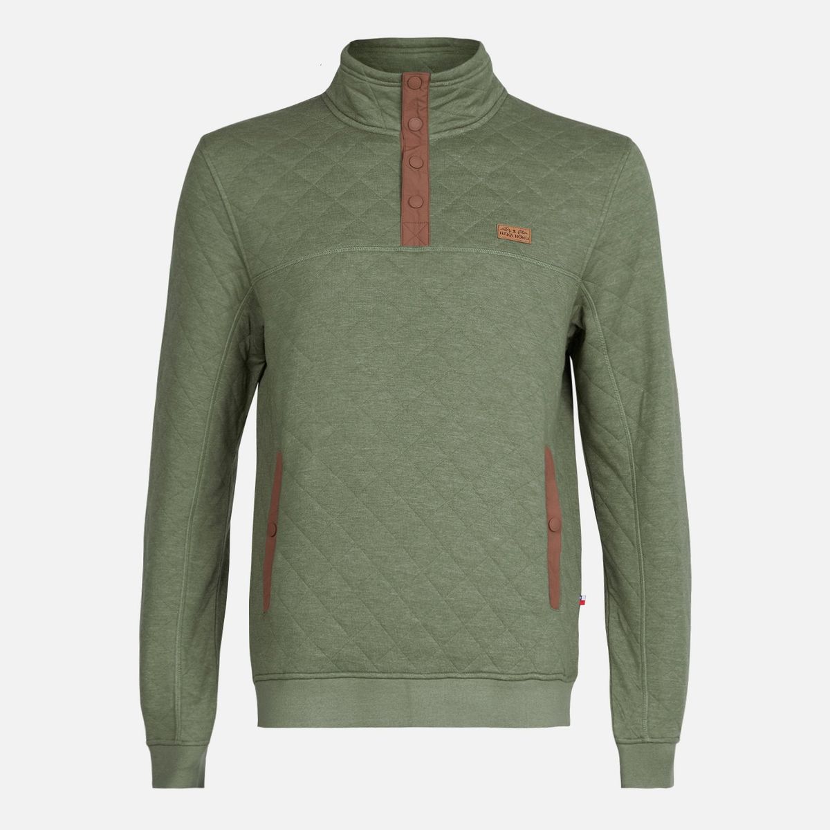 HAKA HONU - Poleron Hombre Tokerau Insulado Verde Militar Haka Honu