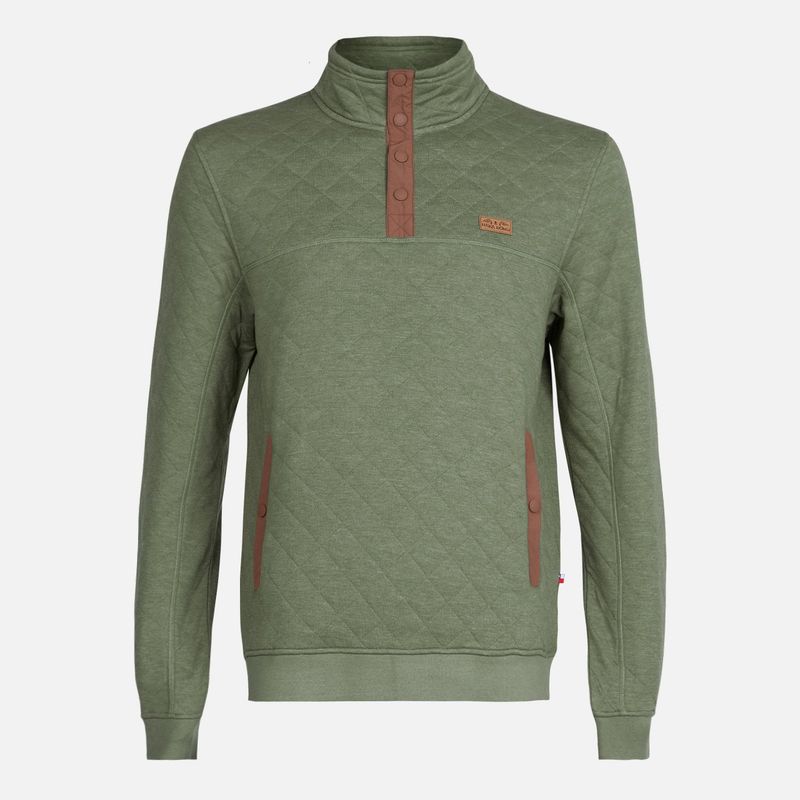HAKA HONU - Poleron Hombre Tokerau Insulado Verde Militar Haka Honu