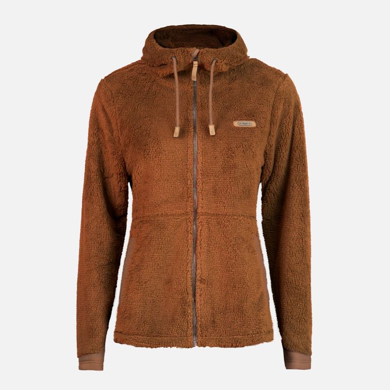 LIPPI - Chaqueta Mujer Bear Shaggy-Pro Hoody Jacket Café Pardo Lippi