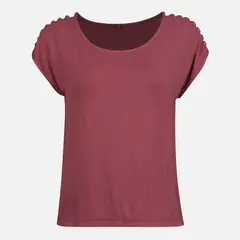 LIPPI - Polera Mujer Botanical T-Shirt Frambuesa Oscuro
