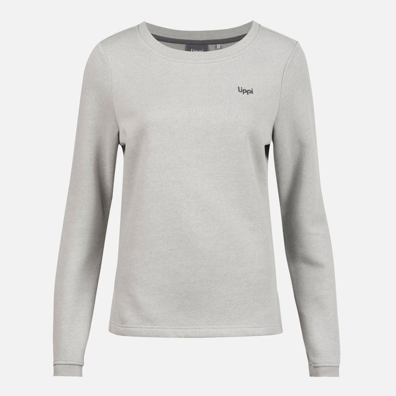 LIPPI - Poleron Mujer Insigne Sweatshirt Melange Gris Claro Lippi