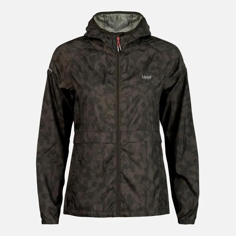 LIPPI - Chaqueta Mujer Nightfall WindBreaker Hoody Jacket Full Print Oliva Lippi