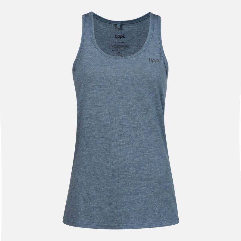 LIPPI - Polera Mujer Summit UV-Stop Tank Azul Grisaceo Lippi