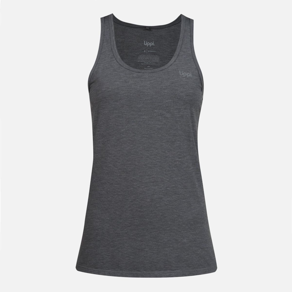 LIPPI - Polera Mujer Summit UV-Stop Tank Gris Medio Lippi