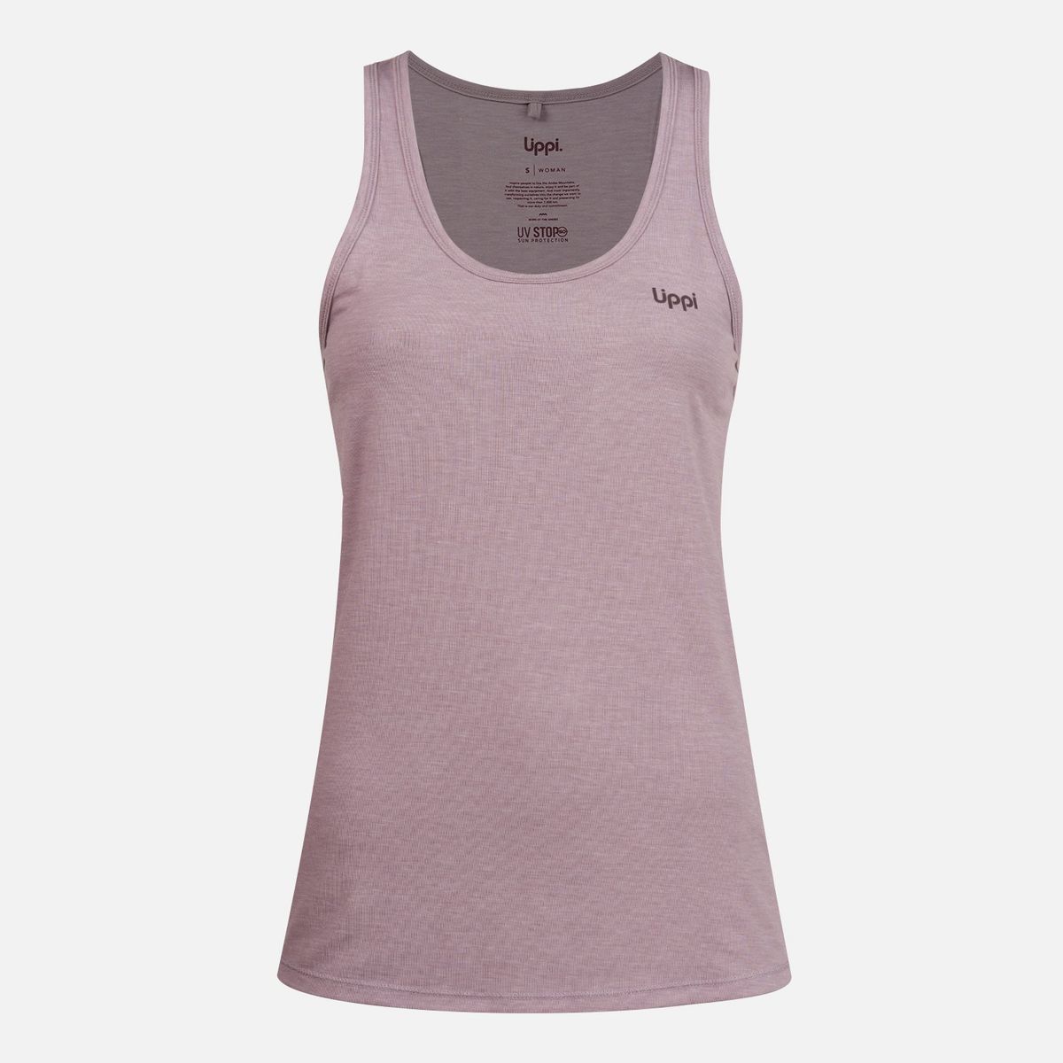 LIPPI - Polera Mujer Summit UV-Stop Tank Melange Malva Lippi