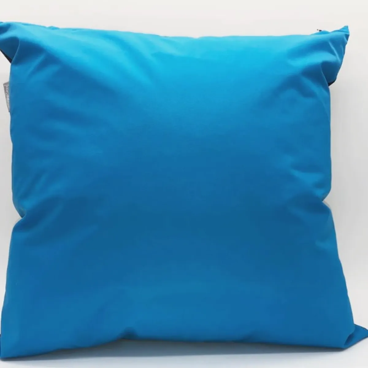 INES JOHNSON - Cojín 50x50cm impermeable azul calipso borde Inés Johnson