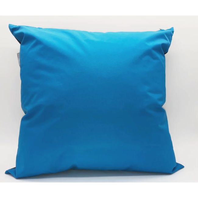 INES JOHNSON - Cojín 50x50cm impermeable azul calipso borde Inés Johnson