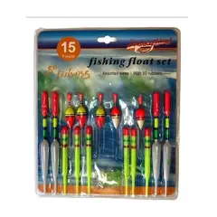 GENERICO - Flotador Boya Cebo Pesca Portatil Outdoor Set 15 Unidades