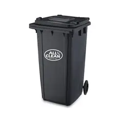 ALL CLEAN - BASURERO CONTENEDOR 240 LITROS GRIS CON RUEDA