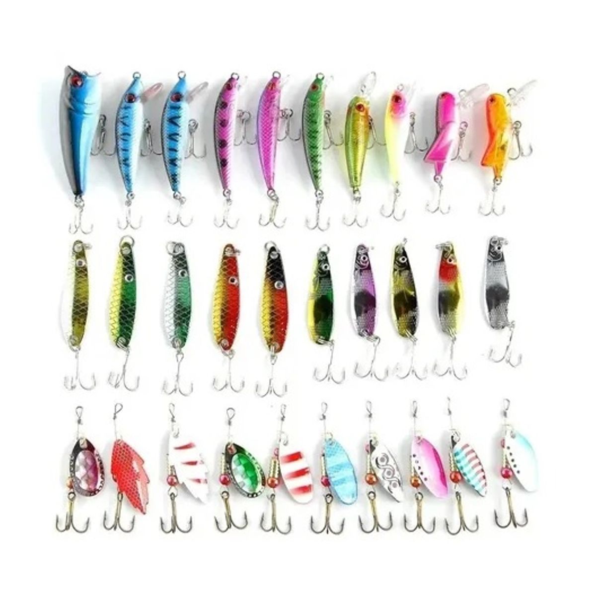 GENERICO - Pack 30 Señuelos De Pesca, Anzuelo, Rápala Anzuelo Surtidos