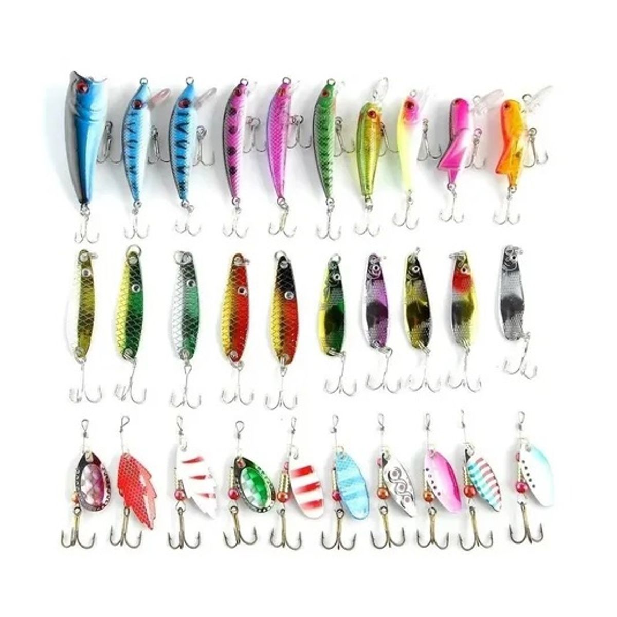 GENERICO - Pack 30 Señuelos De Pesca, Anzuelo, Rápala Anzuelo Surtidos