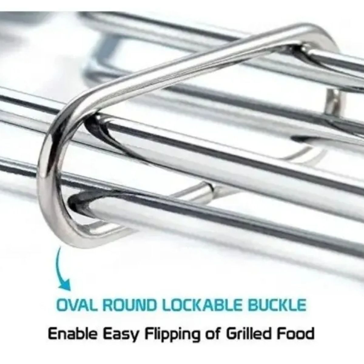 GENERICO - Parrilla Rejilla Doble Barbacoa Asados Pescados Verduras