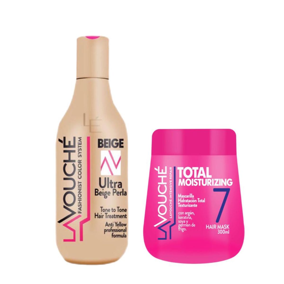 GENERICO - KIT CREMA MATIZANTE ULTRA PERLA BEIGE Y MASCARILLA 7 LAVOUCHE