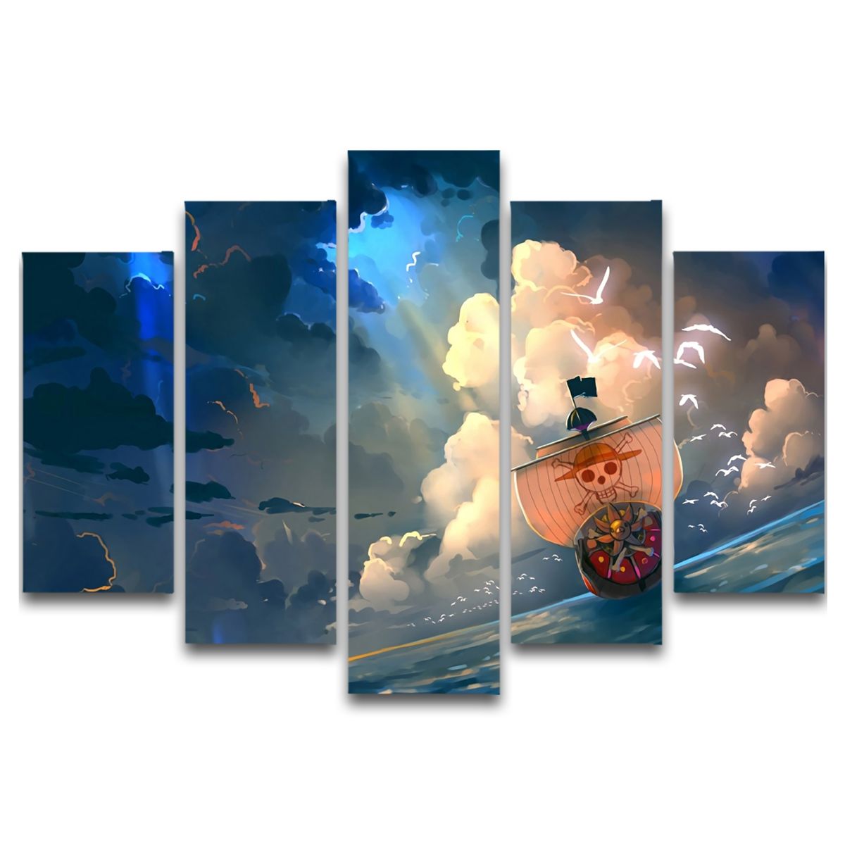 GENERICO - Cuadro 5 Piezas 110x80 Cm One Piece 1 - Anime Nelestore