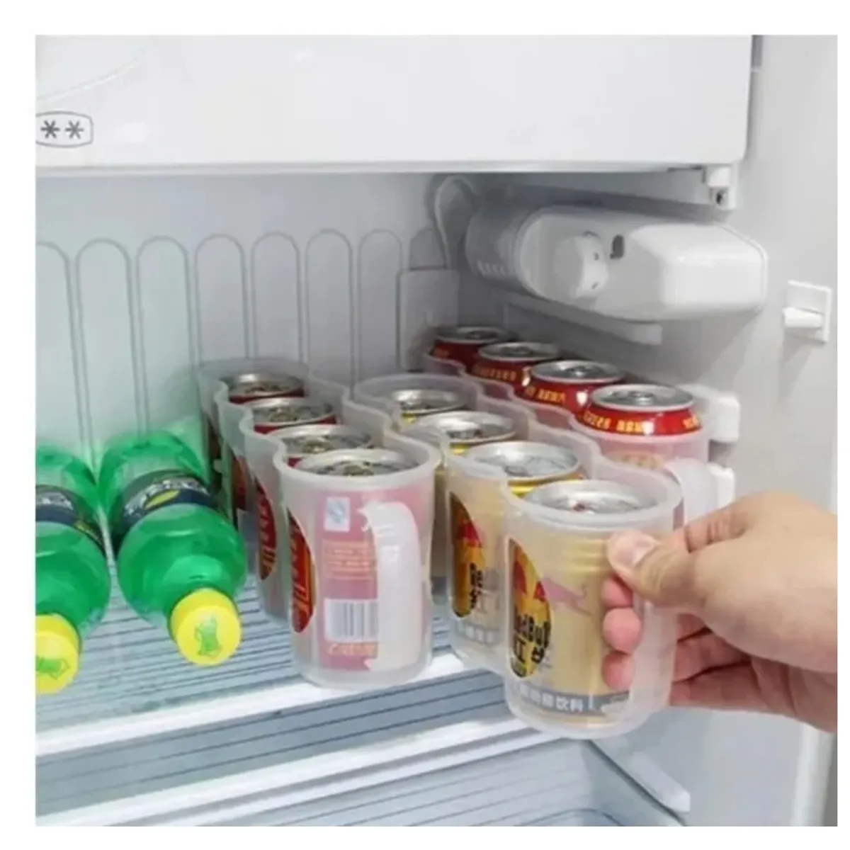 GENERICO - Soporte Porta Cervezas Latas Botellas Organizador De Nevera