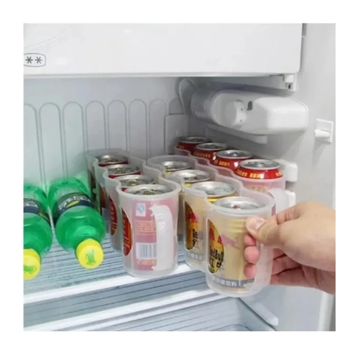 GENERICO - Soporte Porta Cervezas Latas Botellas Organizador De Nevera