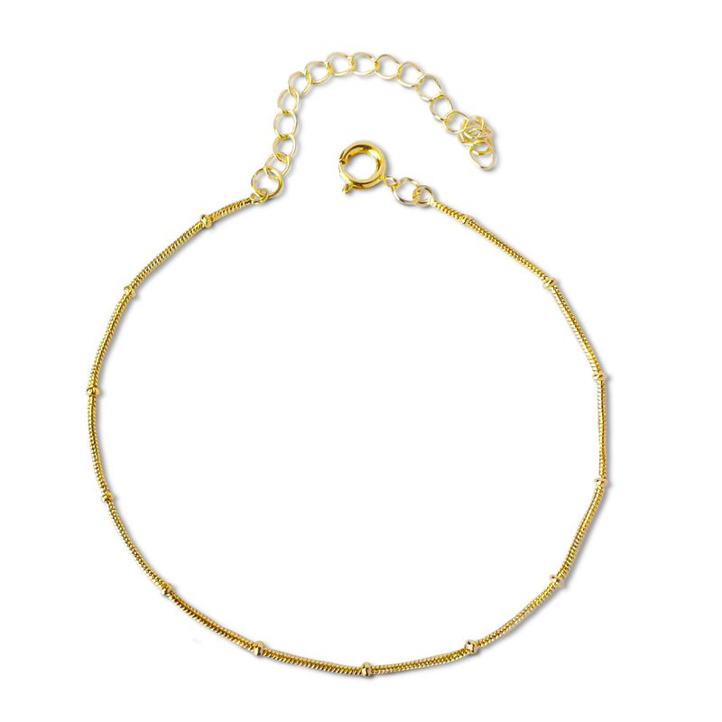 ANDREA COGGIOLA JOYAS - Pulsera Cordón Mini Beads Enchapada Oro 18K