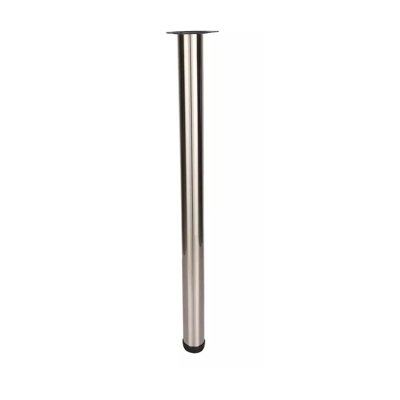 GENERICO - Patas Metálicas Cromadas 710x60 Mm Pack 4 Unidades