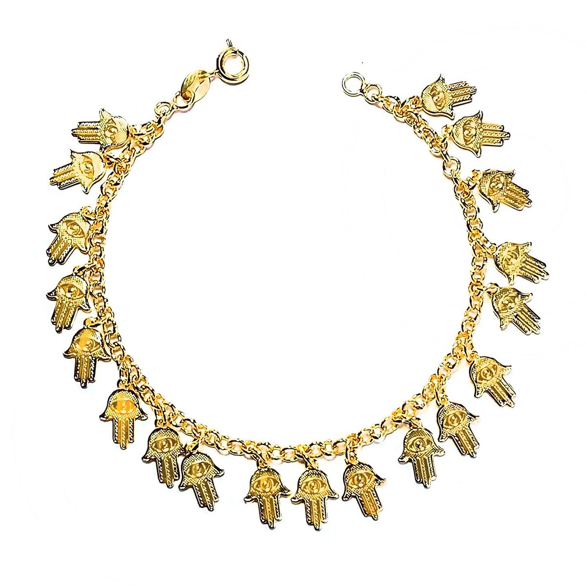 COGGIOLA - Pulsera Chiches Mano De Fátima Enchapado Oro 18K
