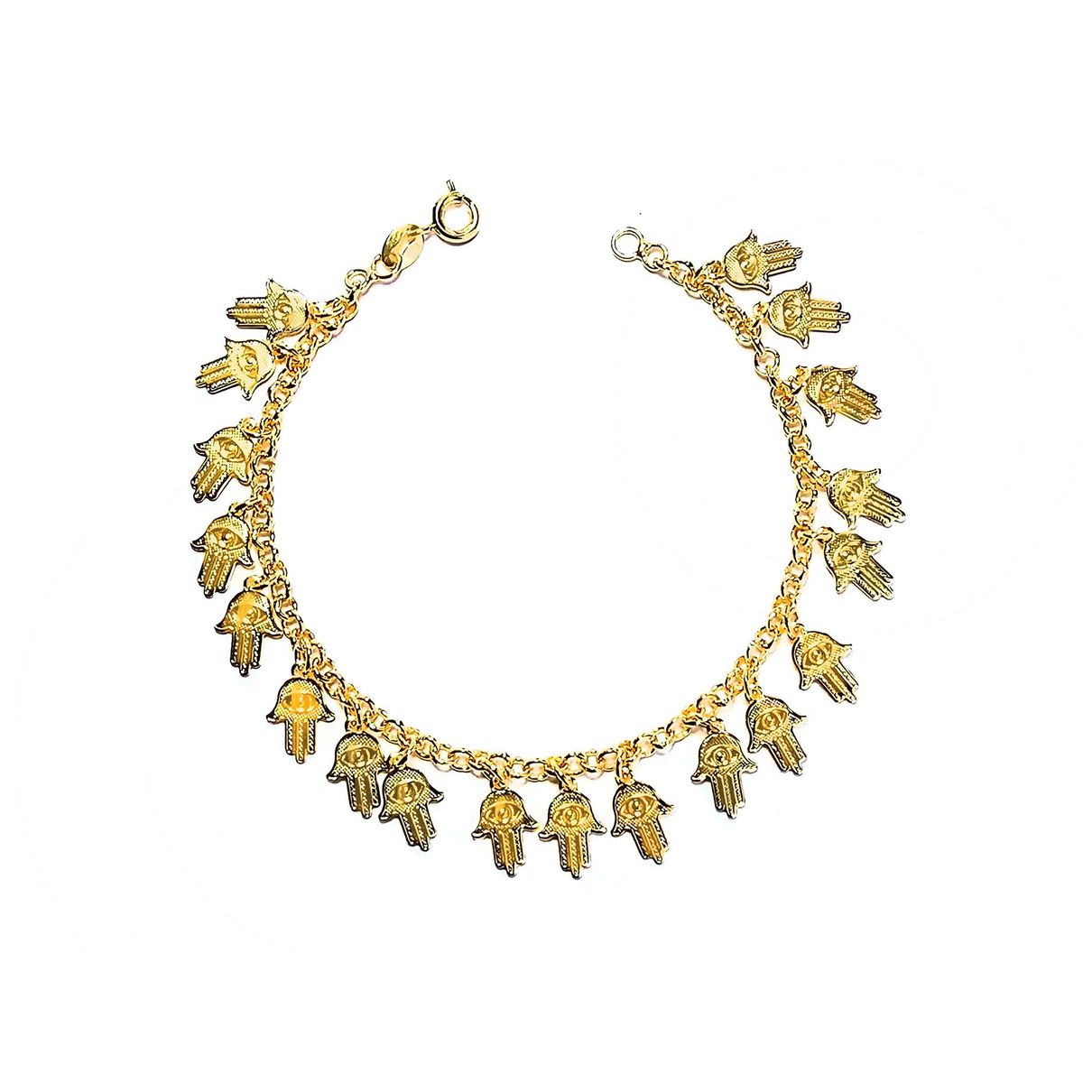 COGGIOLA - Pulsera Chiches Mano De Fátima Enchapado Oro 18K