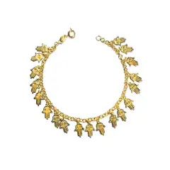 ANDREA COGGIOLA JOYAS - Pulsera Chiches Mano De Fátima Enchapado Oro 18K