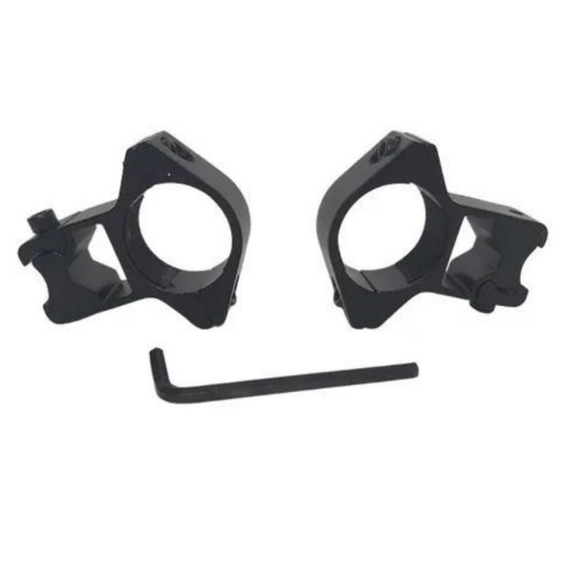 EKOI - Montura Soporte Linterna Mira Airsoft Caza Negra.