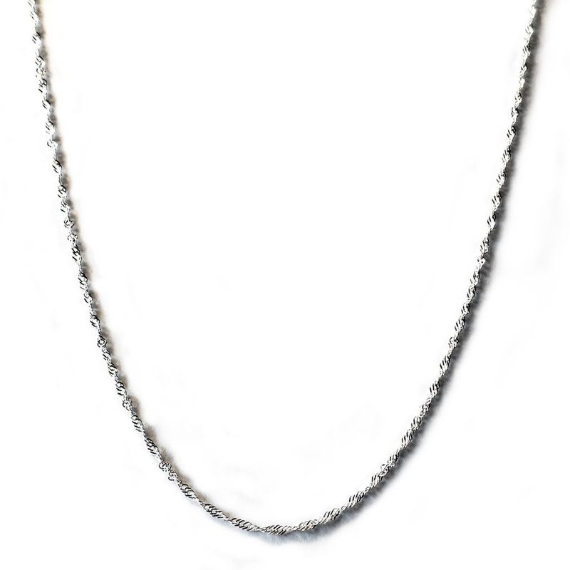 ANDREA COGGIOLA JOYAS - Cadena Cordón Tupido Enroscado 40cm Plata Fina 925