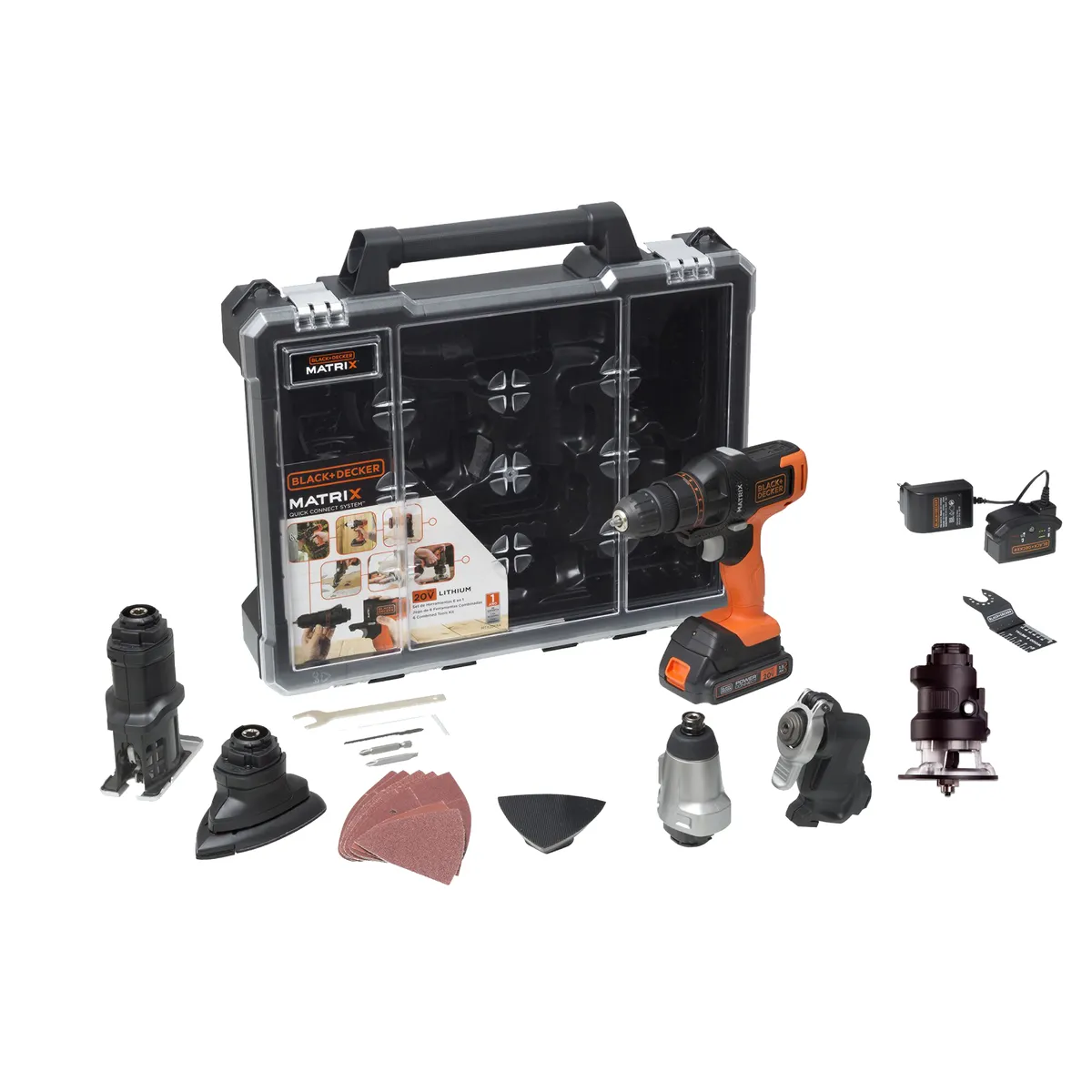 BLACK+DECKER - Herramienta Multipropósito 20V 6en1 Matrix™ BLACK+DECKER