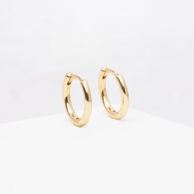 BY LAS CAYETANAS - Aros Argollas MELBA para mujer bañados en Oro 18k