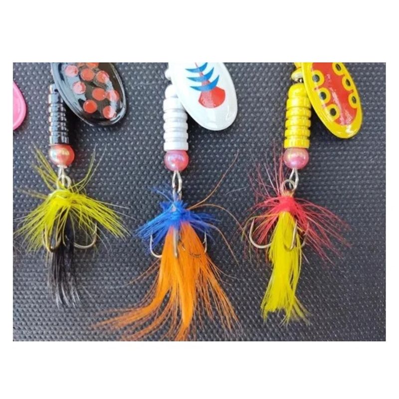 GENERICO - Spinner Mariposa Y Pluma Para Trucha Salmon 6 U/n