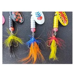 GENERICO - Spinner Mariposa Y Pluma Para Trucha Salmon 6 U/n